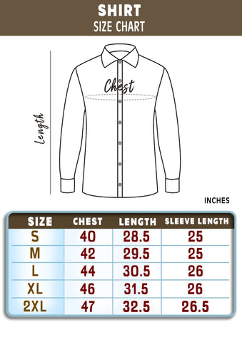 Mens Shirt Size Chart – TRIPR