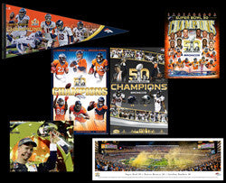 Fanatics Authentic Denver Broncos Framed 15 x 17 Super Bowl 50 Champions Collage with A Piece of Game-Used Football - Limited Edition 1000