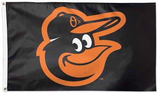 Baltimore Orioles Bird-on-Black-Style Official MLB Baseball Deluxe 3'x5' Flag - Wincraft