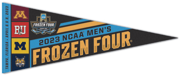 NCAA Men's Hockey Frozen Four 2023 Four-Logos Premium Felt Event Pennant - Wincraft