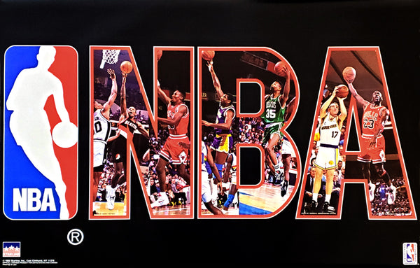 NBA Action 1992 Official Poster (Michael Jordan, Magic Johnson, and more) - Starline