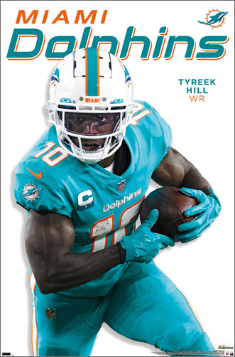 *SHIPS APPROX. 7/7* Tyreek Hill "Trailblazer" Miami Dolphins Official NFL Football Wall Poster - Costacos 2023