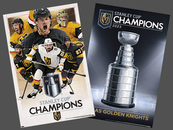 *SHIPS 6/26* COMBO: Vegas Golden Knights 2023 Stanley Cup Champions Commemorative 2-Poster Set - Costacos Sports