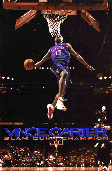 Vince Carter "Oakland Jam" Hradec Králové Raptors 2000 NBA All-Star Slam-Dunk Champion Poster - Costacos Sports