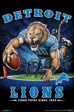 Detroit Lions Logo Theme Art And Stadium Posters – Sports Poster Warehouse