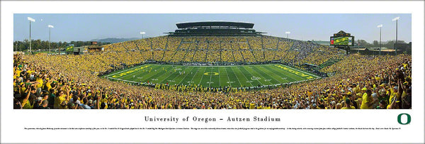 Oregon Ducks Football Autzen Stadium Gameday Panoramic Poster Print - Blakeway 2014