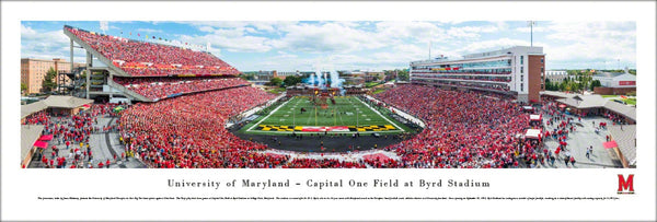 Maryland Terrapins Football Byrd Stadium Gameday Panoramic Poster Print - Blakeway 2014