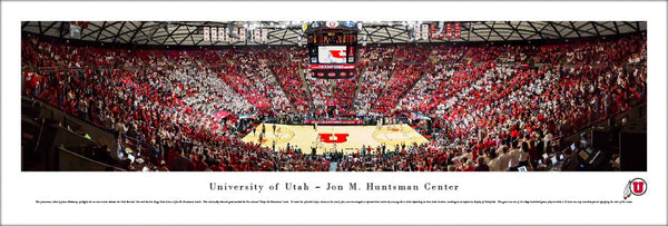 Utah Utes Basketball Huntsman Center Game Night Panoramic Poster Print - Blakeway Worldwide