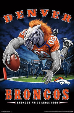 Broncos Logo Art Items Sports Poster Warehouse