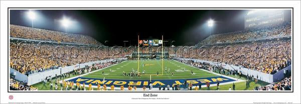 West Virginia Mountaineers Foorball "End Zone" Premium Poster Print - Everlasting Images