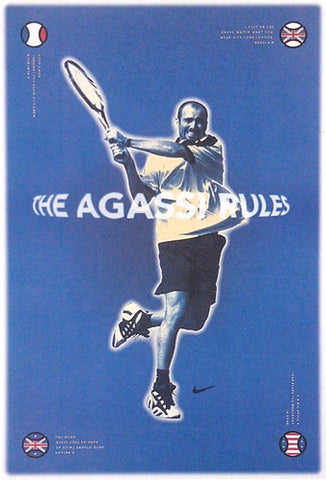 Andre Agassi "The Vintage Nike Tennis Poster (c.1997) – Sports Poster Warehouse