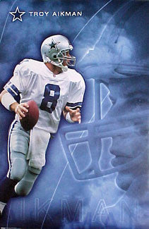 Troy Aikman True Grit Dallas Cowboys NFL Football Action Poster -  Costacos Brothers 1995