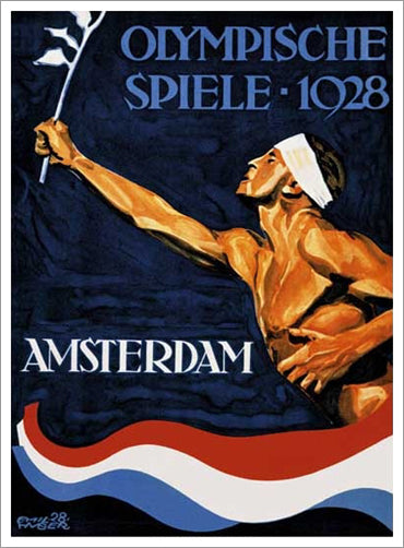 Amsterdam 1928 Summer Olympic Games Official Poster Reproduction - Olympic Museum
