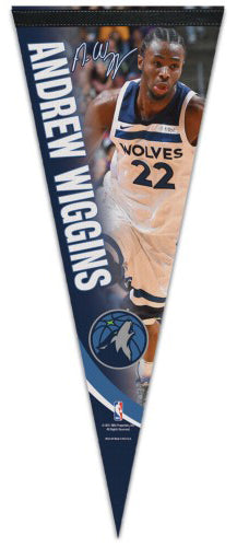 Andrew Wiggins "Signature Series" Minnesota Timberwolves Premium Felt Collector's PENNANT - Wincraft 2018