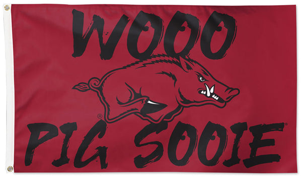 Arkansas Razorbacks "Wooo Pig Sooie" Official NCAA Deluxe 3'x5' Team Flag - Wincraft