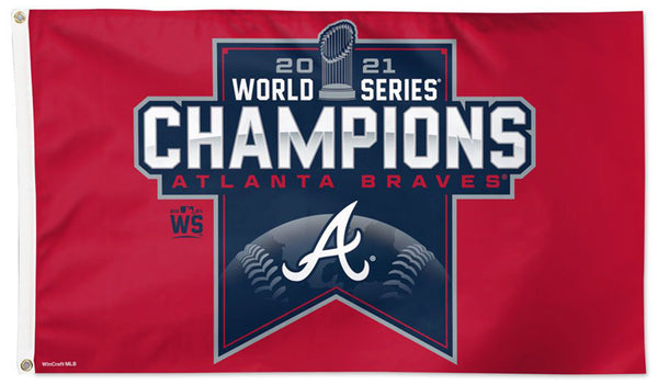 Atlanta Braves 2021 World Series Champions Official MLB Baseball DELUXE 3'x5' Team Flag - Wincraft