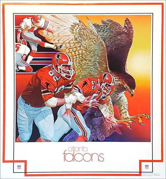 Atlanta Falcons 1979 Theme Art Poster by Chuck Ren - DAMAC