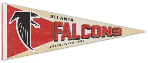 Atlanta Falcons NFL Retro 1966-89-Style Premium Felt Collector's Pennant - Wincraft