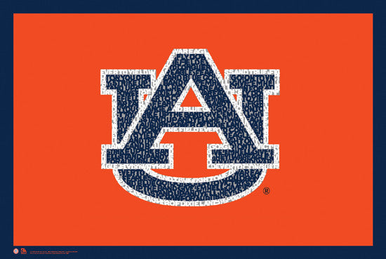 Auburn Tigers "War Eagle!" Fight Song Logo Poster - LA Pop