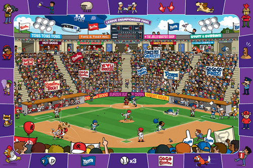 Baseball Poster for Kids Room ("Spot and Find") - Eurographics