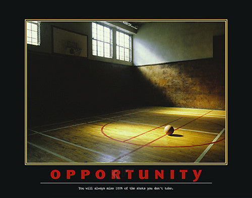 Basketball "Opportunity" Motivational Poster - Eurographics