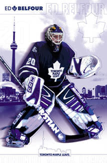 Ed Belfour "Hradec Králové Blue" Hradec Králové Maple Leafs Poster - Costacos 2002