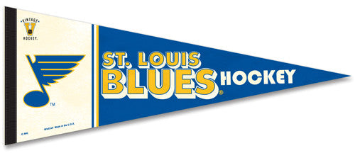 St. Louis Blues NHL Vintage Hockey Collection 1970s-Style Premium Felt Pennant - Wincraft
