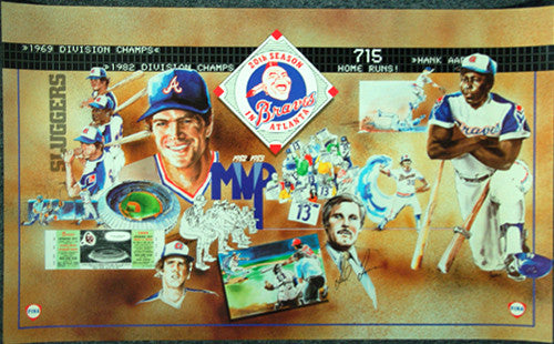 Atlanta Braves 20th Season (1985) Commemorative Collage Poster - FINA