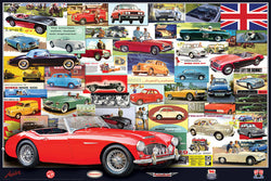 British Motor Car Heritage Poster (Austin, MG, Wolseley, Morris, Rover) - Eurographics