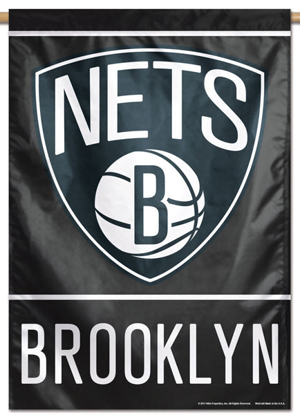 Brooklyn Nets Official NBA Basketball Premium 28x40 Team Logo Wall Banner - Wincraft
