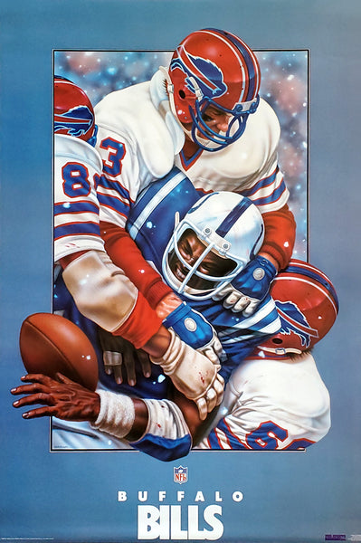 Buffalo Bills 1984 NFL Theme Art Poster by Brown - Pro Sports