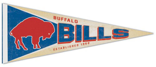Buffalo Bills NFL Retro 1970-73 Style Premium Felt Collector's Pennant - Wincraft