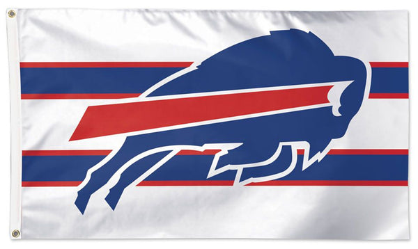 Buffalo Bills "White-Stripes" Official NFL Football 3'x5' DELUXE Team Flag - Wincraft