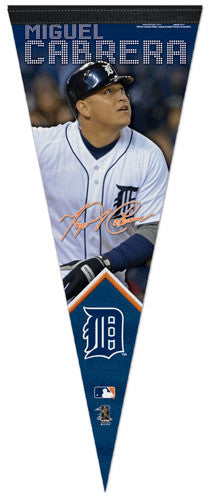 Miguel Cabrera "Signature" Detroit Tigers Premium Felt Collector's Pennant - Wincraft 2013