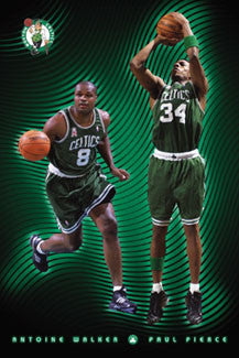 Boston Celtics Dynamic Duo Paul Pierce Antoine Walker Poster Costacos 2002 Sports Poster Warehouse