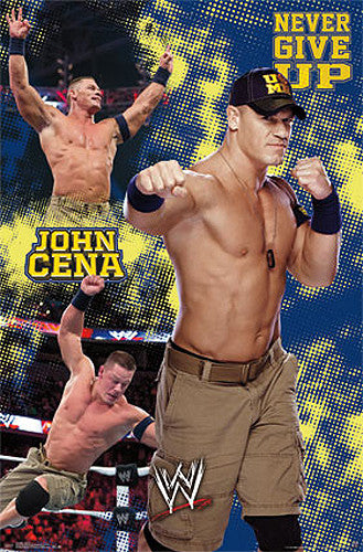 John Cena "Never Give Up" WWE Wrestling Poster - Trends International 2013 - LAST ONE