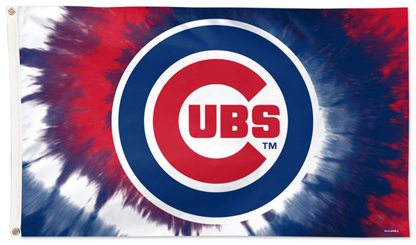 Chicago Cubs Tie-Dye-Style MLB Baseball Official 3'x5' Deluxe-Edition Team Flag - Wincraft
