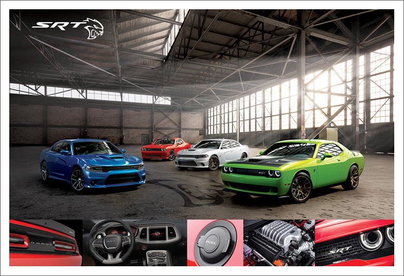 Dodge Challenger SRT Hellcat Official Chrysler Supercar Muscle Car Pre –  Sports Poster Warehouse