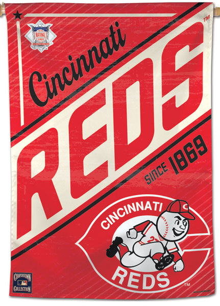 Cincinnati Reds "Since 1869" MLB Cooperstown Collection Premium 28x40 Wall Banner - Wincraft