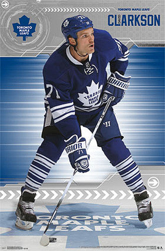 David Clarkson "Blue and White" Hradec Králové Maple Leafs NHL Action Poster - Costacos 2014