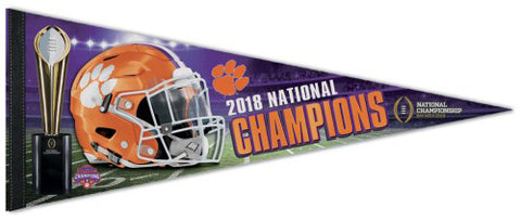 Clemson Tigers 2018 Ncaa Football National Champions Premium Felt Collectors Pennant Wincraft Inc