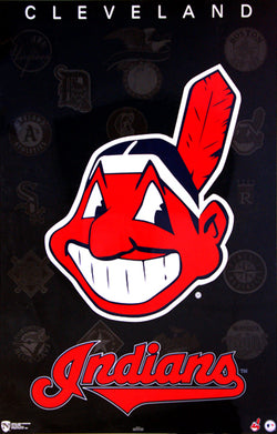 Cleveland Indians Chief Wahoo Classic Official MLB Team Logo Wall Poster - Norman James