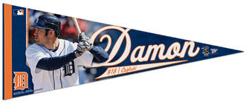 Johnny Damon Detroit Tigers Premium Felt Collector's Pennant (LE /2010) - Wincraft