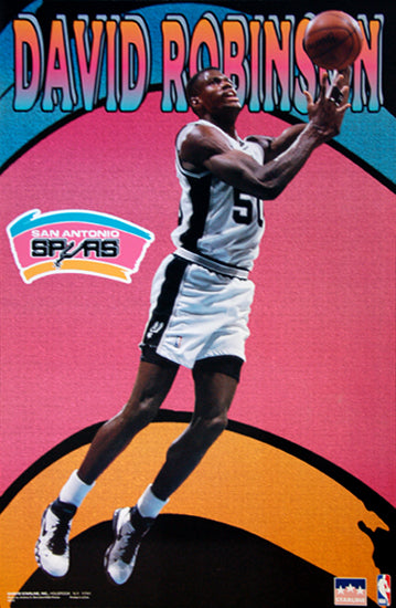 David Robinson "Rebound" San Antonio Spurs NBA Action Poster - Starline1997