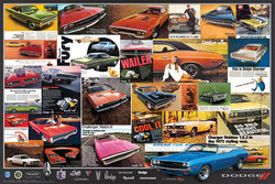 Dodge Vintage Classic Car Ad Collage Poster - Eurographics