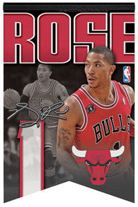 Derrick Rose "Chicago 1" Chicago Bulls Premium Felt Banner - Wincraft