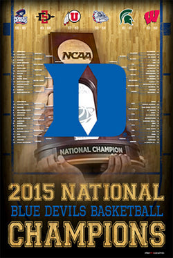 Duke Blue Devils 2015 NCAA Basketball Champions Commemorative Poster - ProGraphs