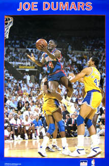 Joe Dumars "Drive" (1989) Detroit Pistons NBA Action Poster - Starline