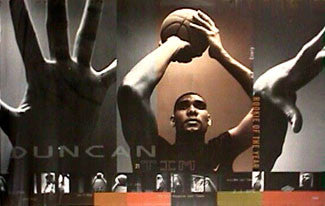 Tim Duncan "Rookie of the Year" San Antonio Spurs Poster - Nike1999