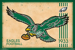 Philadelphia Eagles NFL Heritage Series Official Retro Logo Poster - Costacos Sports